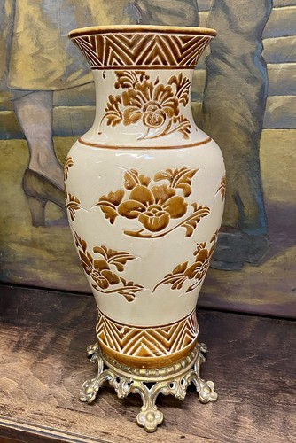 Grand vase forme balustre pied - vase,