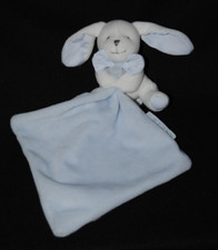 ?DOUDOU ET COMPAGNIE DC3338 lapin blanc mouchoir nœud bleu boîte NEUF