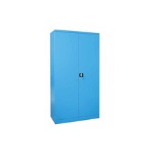 Armoire d'Atelier CARAY Portes Battantes avec 4 Etagères 1950x950x500mm Bleu -