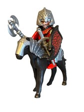 Playmobil Moyen Âge Château Fort - Chevalier Rouge + Monture