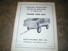 Allis- Chalmers Power Feed Box Operators Manual