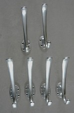 Lot de 6 patères -  porte manteau aluminium  vintage haut 12 cm - à visser