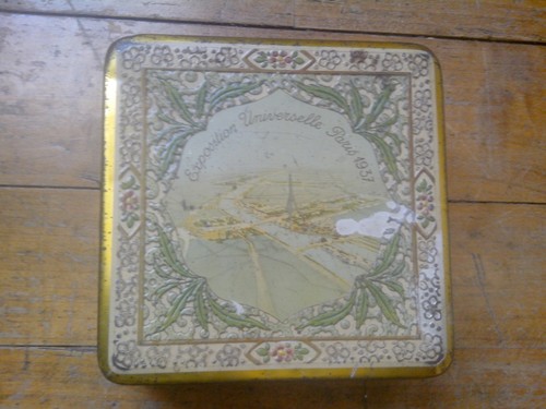 Ancienne boite tole exposition - tole,