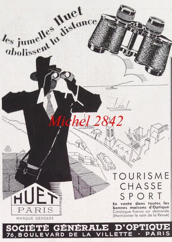 Publicité 1948 jumelles huet - 1948,
