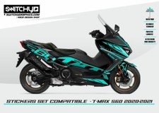 Adhésifs Graphiques " T0002 " Lucide Compatible Avec Yamaha Tmax 560 2020 - 2021