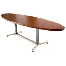 Extra Long Oval Dark Walnut