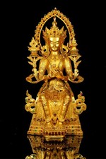 12'' Vieux Bouddhisme cuivre