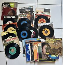 Lot de 45 tours vinyle disques et pochettes dépareillés