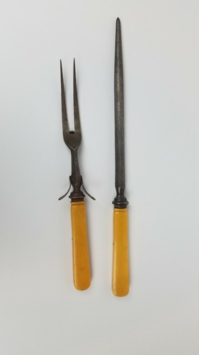 Antique bake lite carving - antique, fork