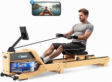 MERACH R23 Rameur Silencieux à Eau Pliable pour Maison 158kg Connecté via Appli