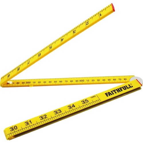 Règle pliante abs jaune - pliante,