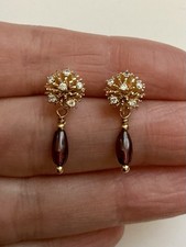 GRENAT , TOPAZE , PLAQUÉ OR