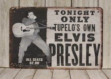 Elvis Presley Tin Sign Man
