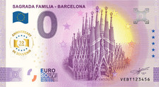Billet Souvenir 2025  Espagne Sagrada Familia - 10th ANNIVERSARY