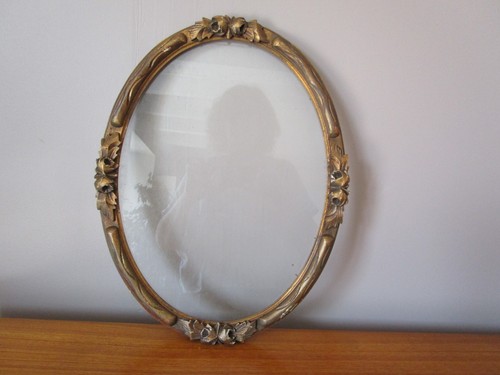 Cadre ovale ancien bois - ovale,