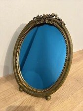 Miroir Ovale À Poser Cadre Bois Doré Vintage