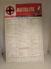 ANCIENNE PUBLICITE DE MARQUE AUTOLITE POUR GARAGE EN CARTON ANNEES 70
