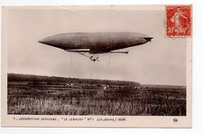 AVIATION Aérostation ballon dirigeable l' aéronat LEBAUDY N° 1  le jaune  1904