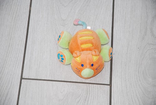 Doudou chat orange vert - doudou,