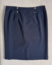 Jupe Droite Bleu Marine Un