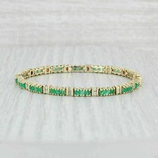 Bracelet tennis vert émeraude