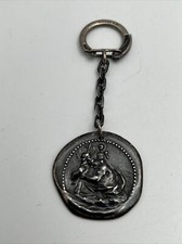 ELOI PERNET PORTE-CLÉS SAINT-CHRISTOPHE POINÇON ARGENT MASSIF 1900 VINTAGE