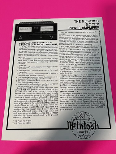 Mcintosh mc7200 power amp - ,