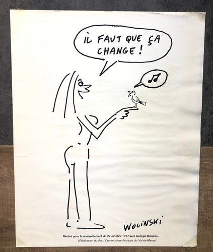 Affiche politique wolinski - affiche,
