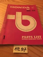 Honda  PF50 Amigo PF 50 parts liste catalogue pièce détachée 1969