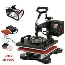 Presse à Chaud Chaleur Presse 5 en 1 Heat Press 30x23cm T-shirts Assiette Tasse