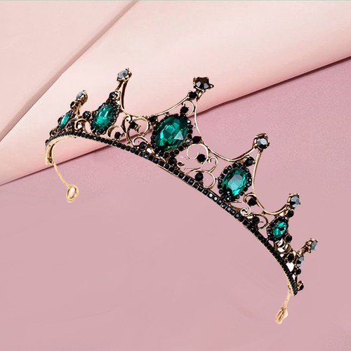 Tiare cristal vert couronne - en,