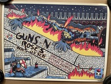 Guns n Roses Barcelona Poster Lithograph 2025