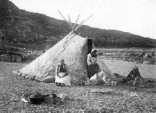 Eskimo tent made of reindeer