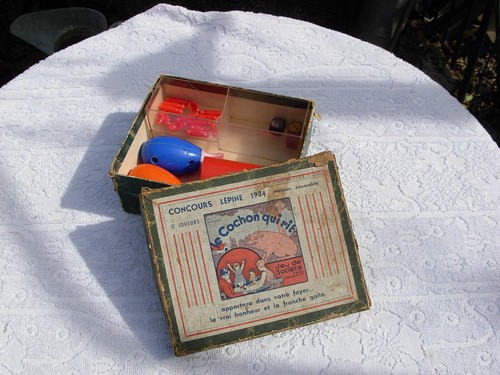 Jeu jouet ancien - ancien, cochon