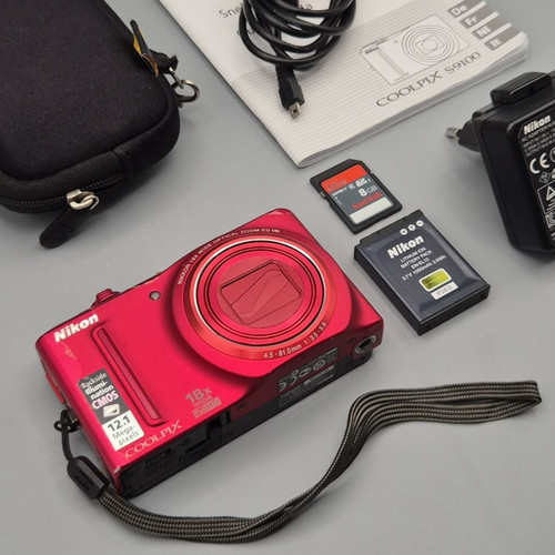 Nikon coolpix s9100 - nikon, red