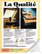 PUBLICITE ADVERTISING 094  1974   VELUX  fenetre sous votre toit