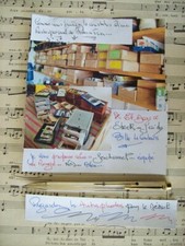 STYLO BILLE 4 COULEURS FONCTIONNEL Métal Plaqué Doré Cartouches NEUVES