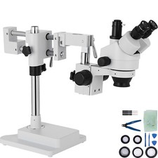 Microscope Stéréo Trinocular 3,5X-90X Cadre en Acier Réparation Laboratoire