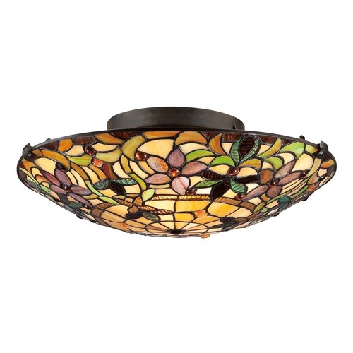 Plafonnier lampe salon tiffany - plafonnier,