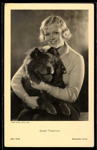 Carte postale actrice - carte, l'actrice