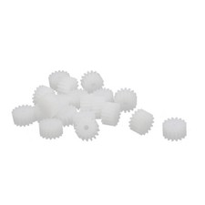 20Pcs 16 Dent 2mm Dia Trou Plastique Roue engrenage pour Jouet Car Arbre Moteur