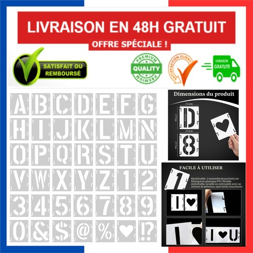 Pochoirs lettres chiffres