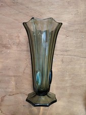 Vase art déco modèle Luxval Charles Graffart Val Saint Lambert Fumé 