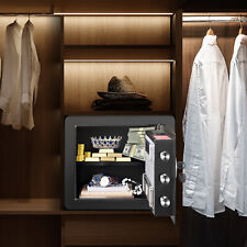 VEVOR 34L Coffre-Fort Numérique Coffre de Sécurité 2 Clés avec Alarme Argent