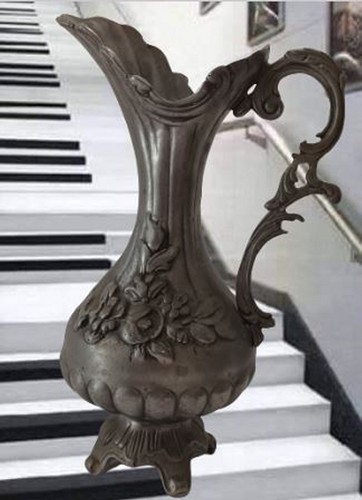 Aiguiere etain floral - etain,