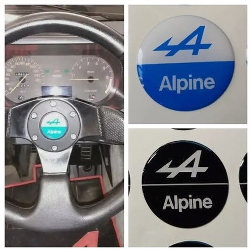 Pastille autocollante alpine - autocollante,