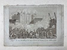GRAVURE Siège de la Bastille prise le 14 juillet 1789. LEVACHEZ