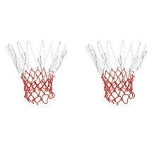 2 Pièces Extérieur Match Rouge Blanc Tressé Filet Panier Basket-ball