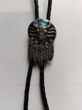 Cravate Western , Cuir metal