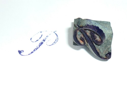Ancien tampon lettre - ancien, p